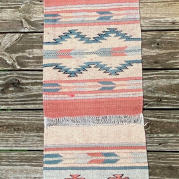Southwestern Native Table Runner Center Rug Ethnic Aztec Indian Western 64 x 14" - Picture 11 of 12